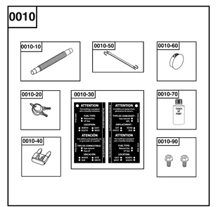 Accessory Group Diagram and Parts List for 040578-00  Briggs and Stratton Generator